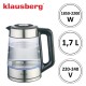 Czajnik elektryczny Klausberg KB-7888 szklany 1,7 l z regulacją temperatury do kawy i herbaty