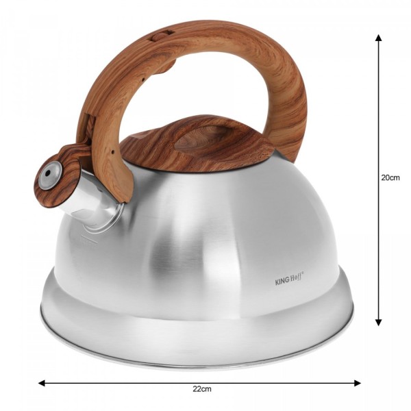 Czajnik stalowy Kinghoff KH-3336 3.0L inox do gotowania wody
