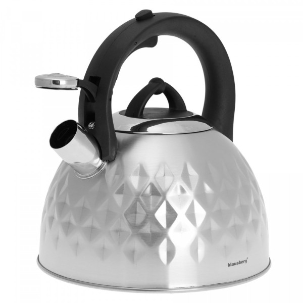 Czajnik stalowy Klausberg KB-7549 Diamond 3L z gwizdkiem do kuchni