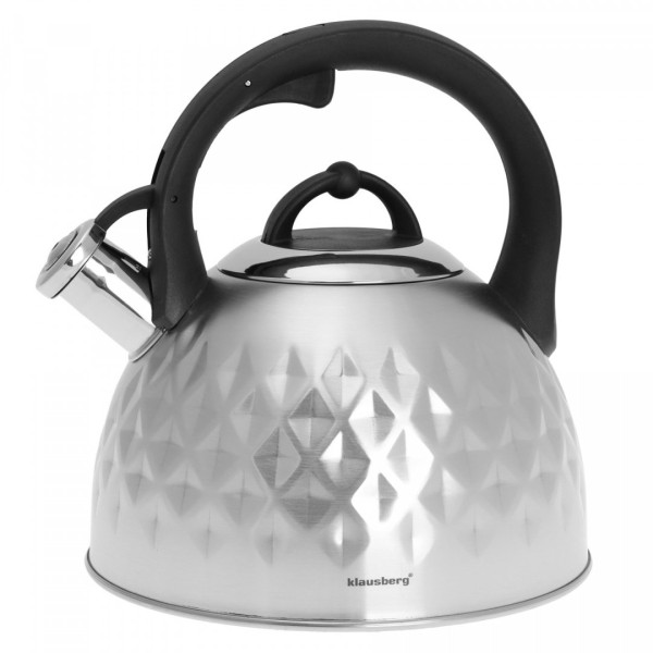 Czajnik stalowy Klausberg KB-7549 Diamond 3L z gwizdkiem do kuchni
