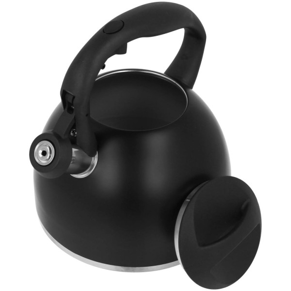 Чайник газовий з індукційним використанням, BRUNBESTE BB-2442, 2.7 л, чорний матовий з гвинтиком & кавою і чаєм: Czajnik, BRUNBESTE, BB-2442, 2.7L, czarny matowy, gazowy z gwizdkiem, do indukcji, zastosowanie w kuchni, aromat.