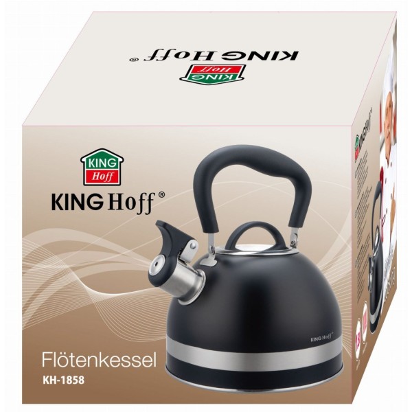 Czajnik stalowy Kinghoff KH-1858 1,8L czarny do kuchenek indukcyjnych