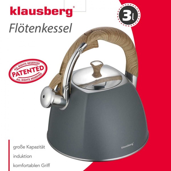 Czajnik stalowy Klausberg KB-7501 lakierowany 3,0L do kuchni