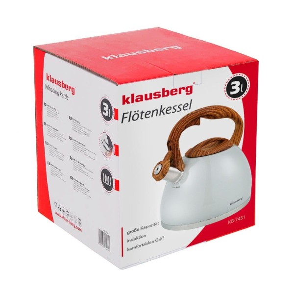 Czajnik stalowy Klausberg KB-7451 matowy lakierowany 3,0 l do kuchni