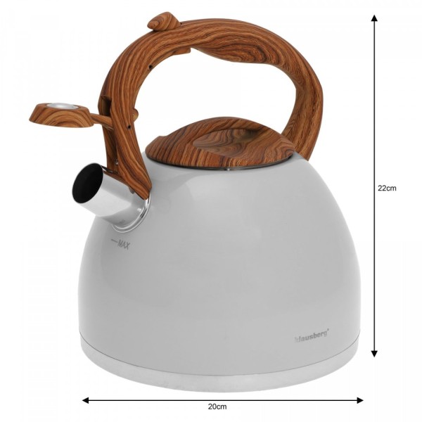 Czajnik stalowy Klausberg KB-7451 matowy lakierowany 3,0 l do kuchni
