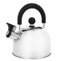 Czajnik stalowy z gwizdkiem, Brunder BB-1323, 1.5 L, srebrny, do gazu/indukcji, компактний