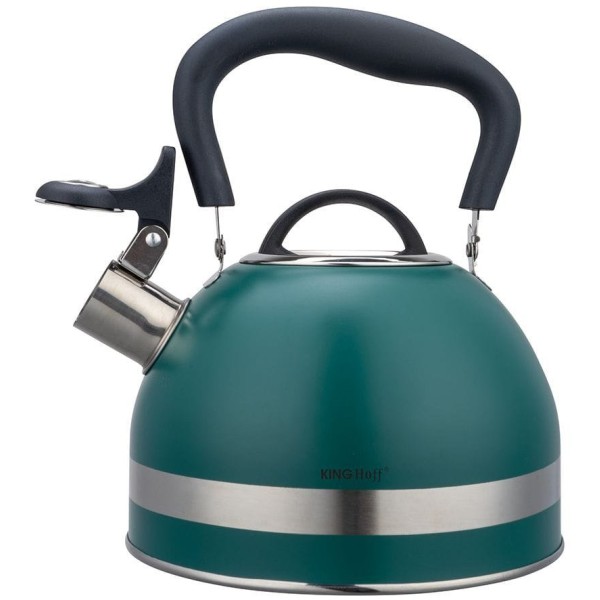 Czajnik stalowy Kinghoff KH-1855 1,8L zielony na gaz i indukcję