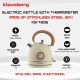 Czajnik elektryczny Klausberg KB-7905 ze stali nierdzewnej 1,8L z termometrem beżowy