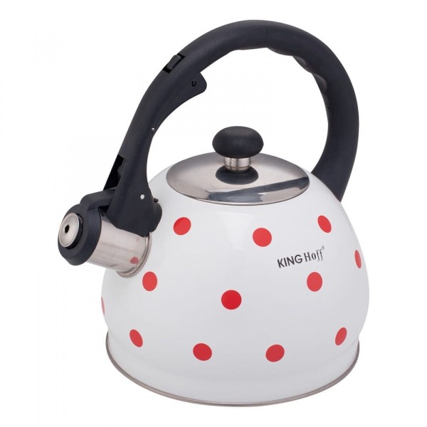 Czajnik emaliowany Kinghoff KH-1736 do gotowania wody 2.0L w groszki