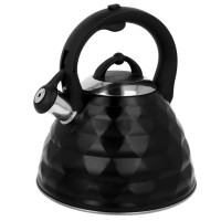 Czajnik, Brünbest BB-2371, Stalowy z gwizdkiem, 3L, gaz/indukcja, czarny Diamond – Wyposażenie kuchni / Akcesoria do kawy i herbaty / Czajniki