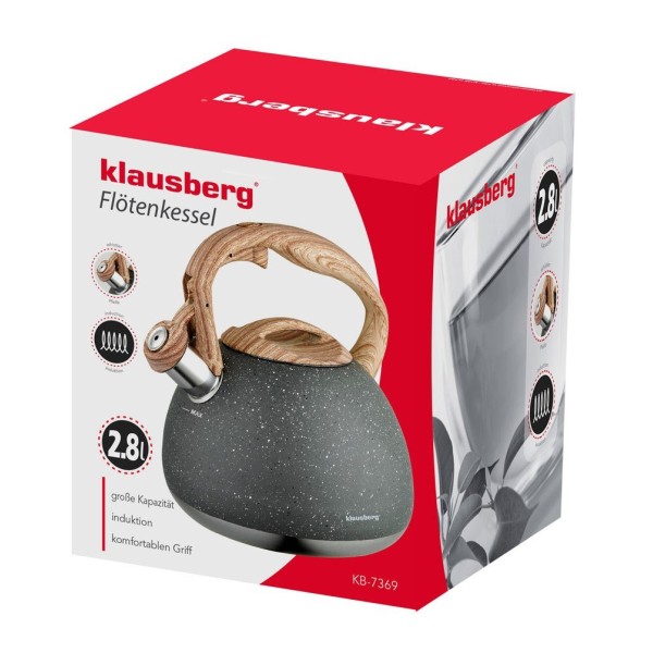 Czajnik stalowy Klausberg KB-7509 Wood Line 2,8 l do gotowania wody