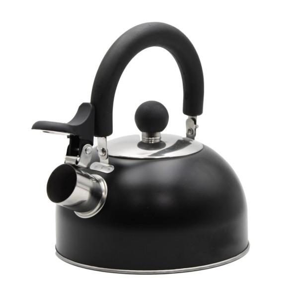 Czajnik stalowy z gwizdkiem, Brunbestе BB-1324, 1.5л, czarny MAT (kuchenna)