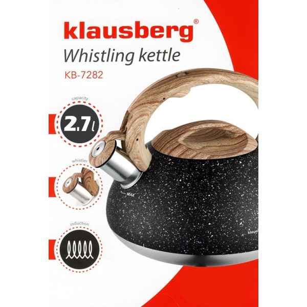Czajnik stalowy Klausberg KB-7282 Wood Line 2,7L do gotowania wody