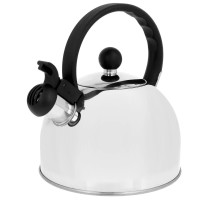 Czajnik BRUNBESTE BB-1433 stalowy z gwizdkiem 2 L na gaz i indukcję, srebrny