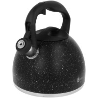 Czajnik gazowy stalowy z gwizdkiem, BRUNBESTE BB-2443, 2.7L, czarny matowy marmurek, Wyposażenie kuchni / Akcesoria do kawy i herbaty / Czajniki