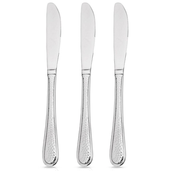 Sztućce Noże stołowe, Siren Nava 10-121-032, komplet 3‑elementów, stal nierdzewna, obiadowe