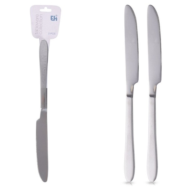 Noże stołowe, Excellent Houseware 139407 — komplet 2 noży obiadowych, stalowe