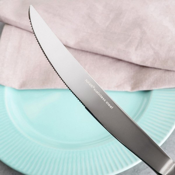 Noże stołowe Harmony Nava 10-121-052, комплект сталевих столових ножів, 3 шт, для обіду