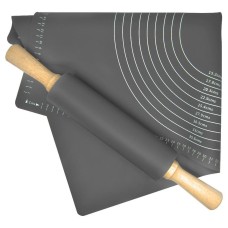 Кухонний аксесуар Silkonowa стільниця силіконова 60x40 см з качалкою для тіста 1528