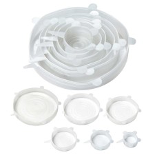 Набір силіконових кришок KingHoff KH-1902, 6 шт, універсальні, для герметичного зберігання їжі