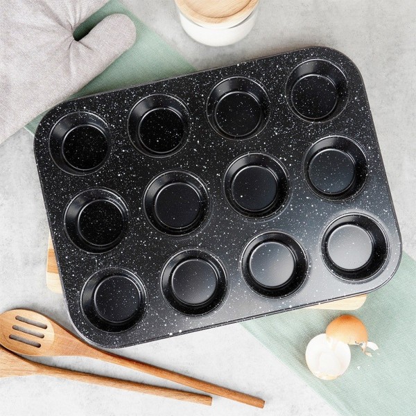 Форма для випікання, Vilde, 12 мафінів (міні-кексів) гранитова 35×26.5 см, 279014