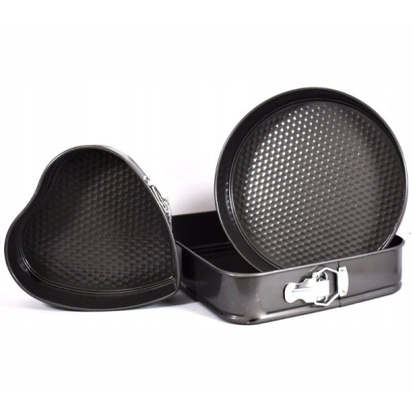 Zestaw form do pieczenia Brunbeste BB-1038 3 sztuki non-stick metaliczne