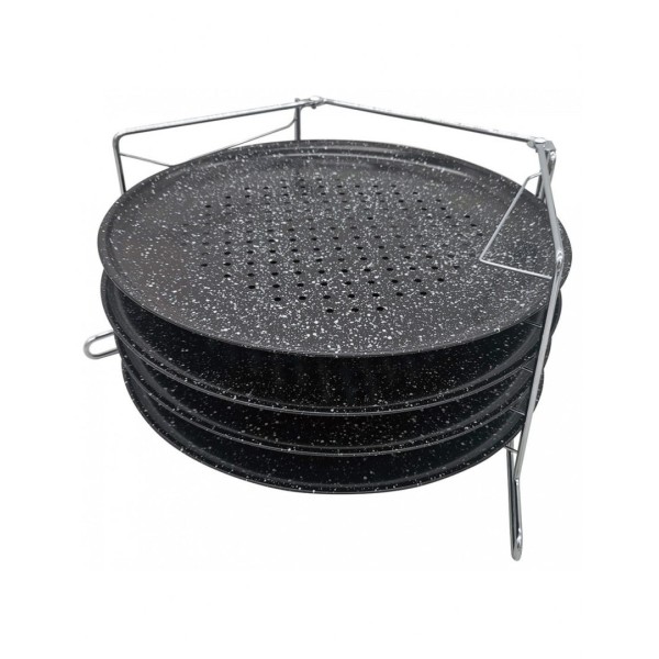 Zestaw form do pieczenia pizzy Kinghoff KH-1553 ze stelażem, 4 sztuki