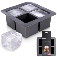 Форма для льоду, EXCELLENT HOUSEWARE, XXL силіконова форма для кубиків льоду, контейнер для морозильника