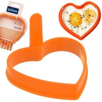 Форма для випікання Orion Pancake Silikonowa серце, силіконова, помаранчева, для смаження яєць та млинців