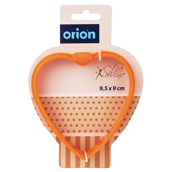 Forma do smażenia jajek i naleśników Sillinie Orion 151717 silikonowa pomarańczowa serce