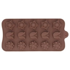 Форма для цукерок, Brunbeste BB-3458, силіконова, коричнева — для pralinek i czekoladek, морозива, льоду
