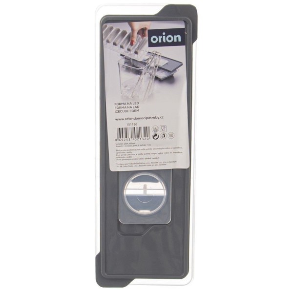 Foremka do wypieków i lodu, ORION 151126 — silikonowa foremka na kostki lodu, szara