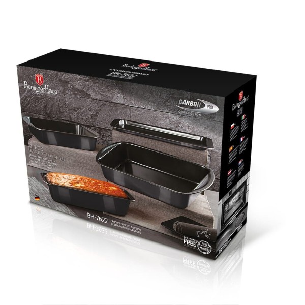 Zestaw form do pieczenia Berlinger Haus Carbon Pro BH-7622, 4 sztuki