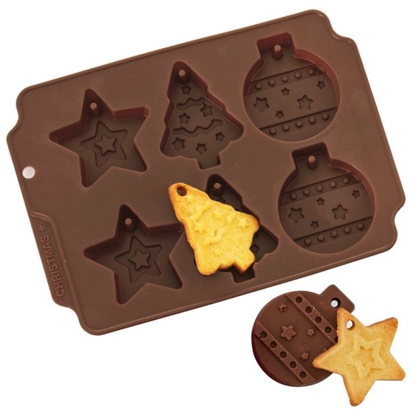 Forma do pieczenia ciastek Sillinie Orion 151767 silikonowa brązowa świąteczna