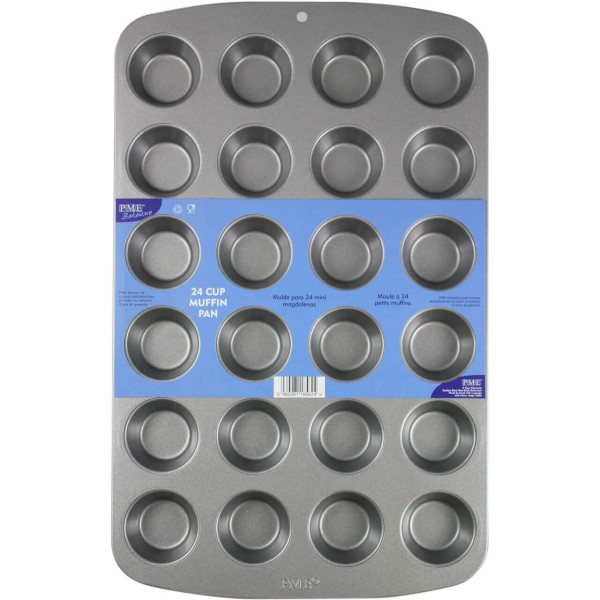 Forma do pieczenia PME mini muffinki 24 szt. nieprzywierająca 36x26,5 cm biała
