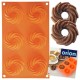 Forma do pieczenia Sillinie Orion 151788 silikonowa na 6 babeczek donutów pomarańczowa