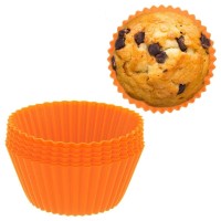 Formy do pieczenia Orion Muffinki silikonowe pomarańczowe 6 szt. 5,5 cm