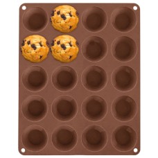 Forma do pieczenia Orion 151763 Sillinie silikonowa na 20 mini muffinek brązowa