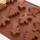 Forma do pieczenia Sillinie Orion 151753 silikonowa pomarańczowa na mini ciastka świąteczna