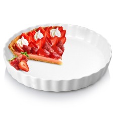 Forma do pieczenia Vilde 279004 biała ceramiczna do tarty 24,5 cm