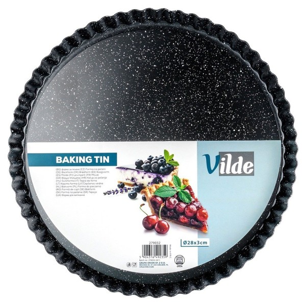 Forma do pieczenia Vilde 279032 granitowa 28x3 cm z wyjmowanym dnem do tarty