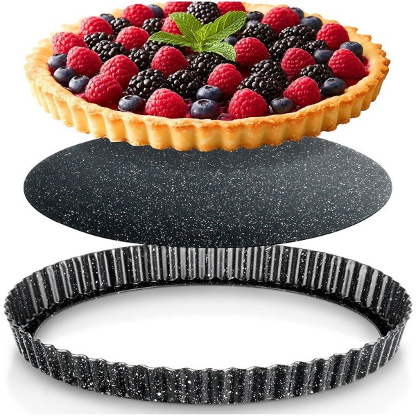 Forma do pieczenia Vilde 279032 granitowa 28x3 cm z wyjmowanym dnem do tarty