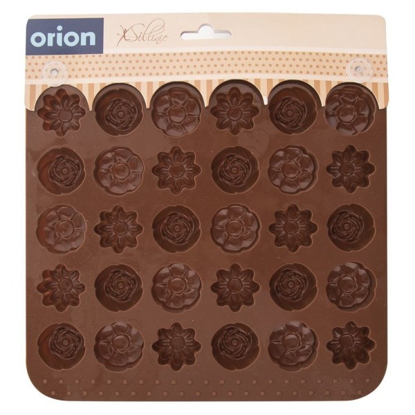 Forma do pralinek Sillinie Orion 151736 silikonowa brązowa do czekoladek