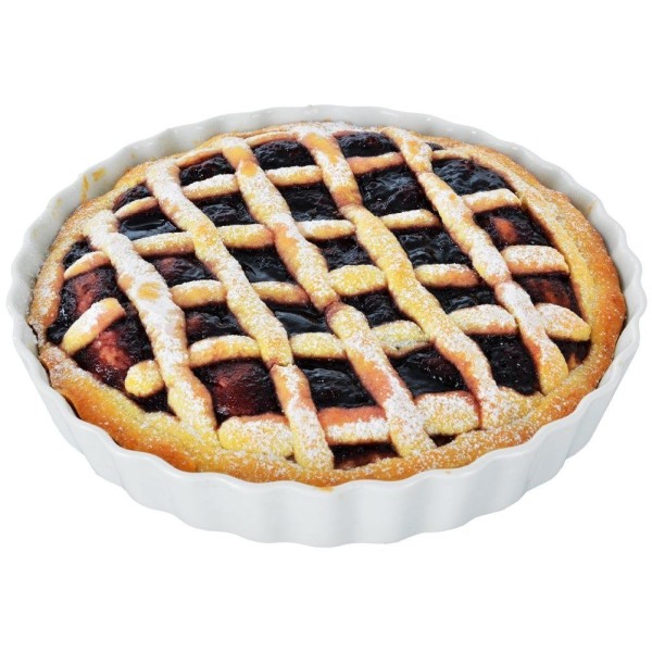 Forma do pieczenia Vilde 123249 ceramiczna biała 26,5 cm do tart i wypieków