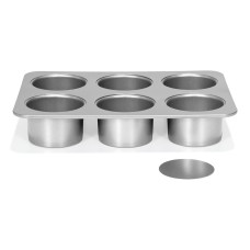 Forma do pieczenia PATISSE Silver-Top na 6 mini serniczków z wyjmowanym spodem