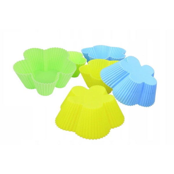 Formy silikonowe TS-399-2 Multikolor do muffinek 8 cm, 6 sztuk