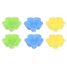 Formy silikonowe TS-399-2 Multikolor do muffinek 8 cm, 6 sztuk