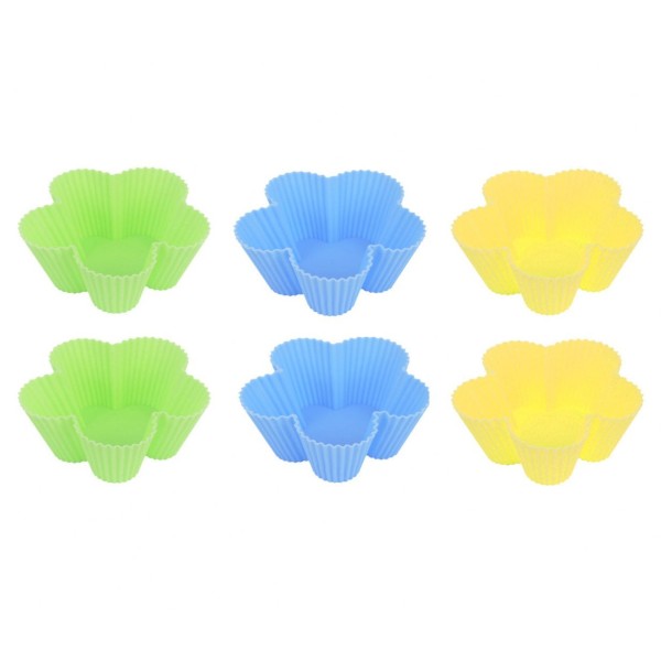 Formy silikonowe TS-399-2 Multikolor do muffinek 8 cm, 6 sztuk