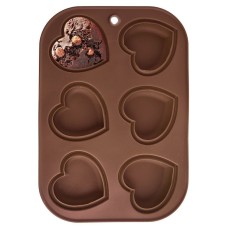 Forma do pieczenia Sillinie Orion 151742 silikonowa brązowa na 6 muffinek