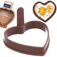 Форма для випікання Orion Silikonowa 151716 серце коричнева для смаження яєць та налисників